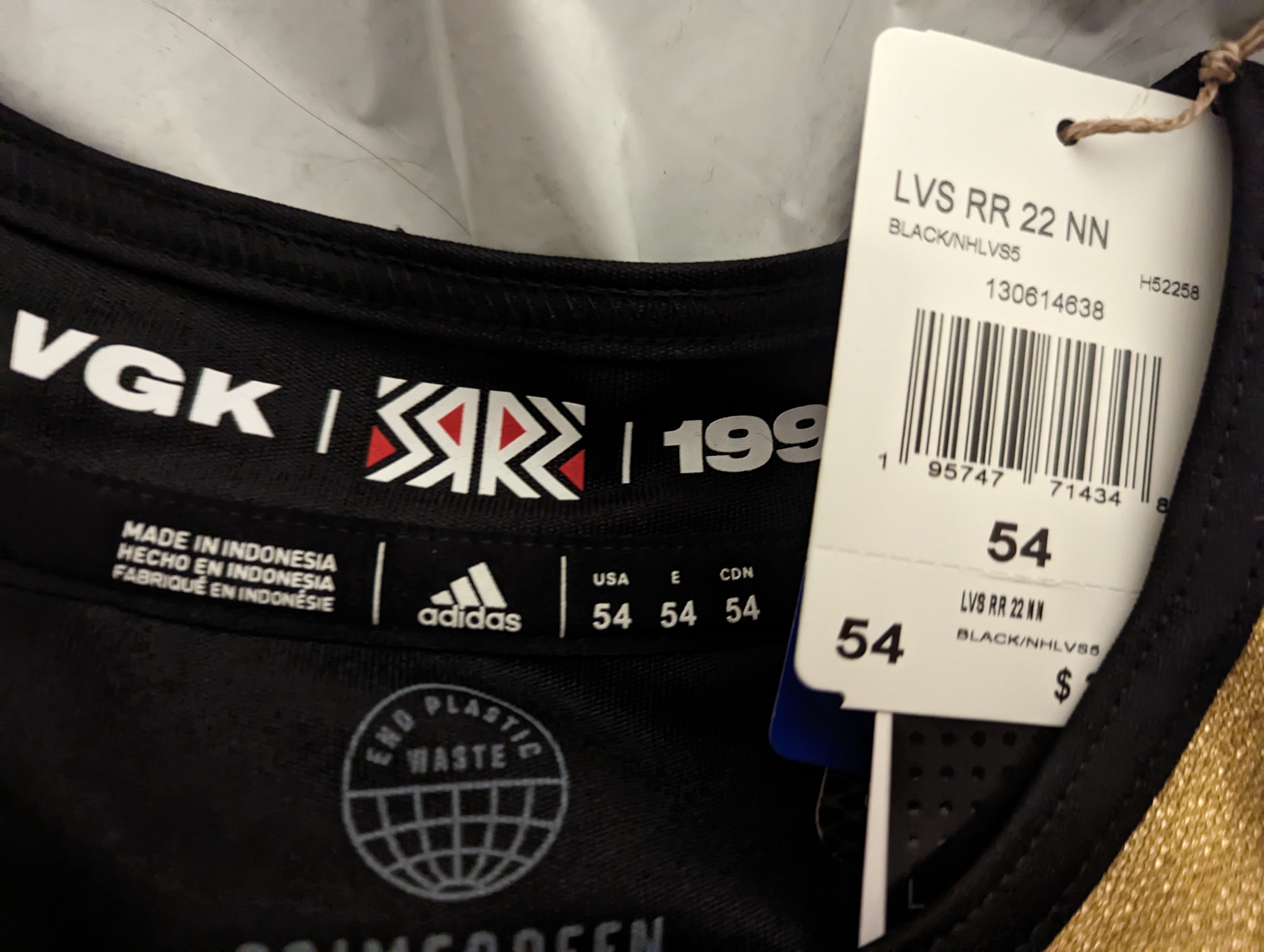 Adidas VGK Reverse Retro Jersey Size 54 SidelineSwap