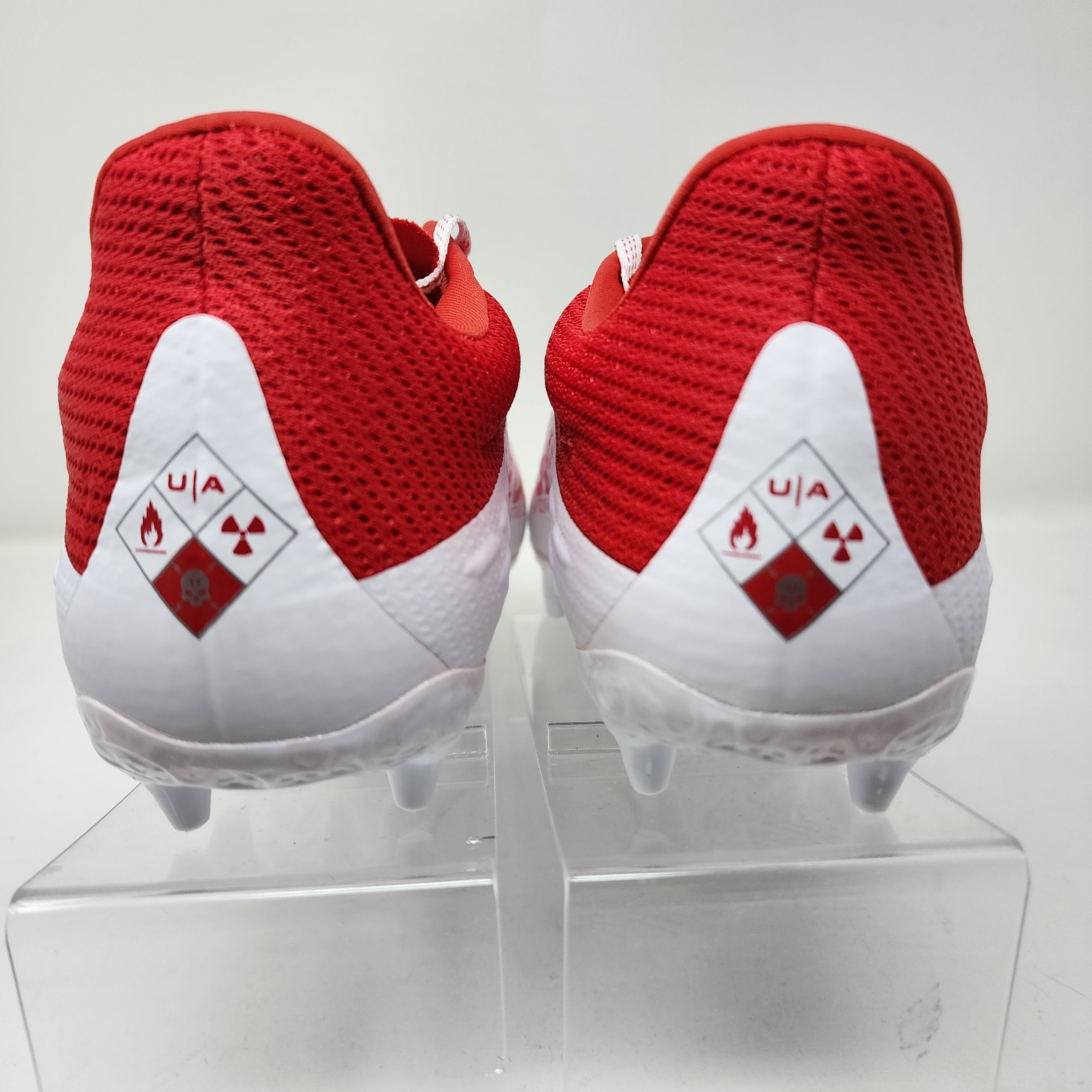 Under Armour Football Cleats Mens 11.5 Red Blur UAF0811 High Octane Jet Fuel SidelineSwap
