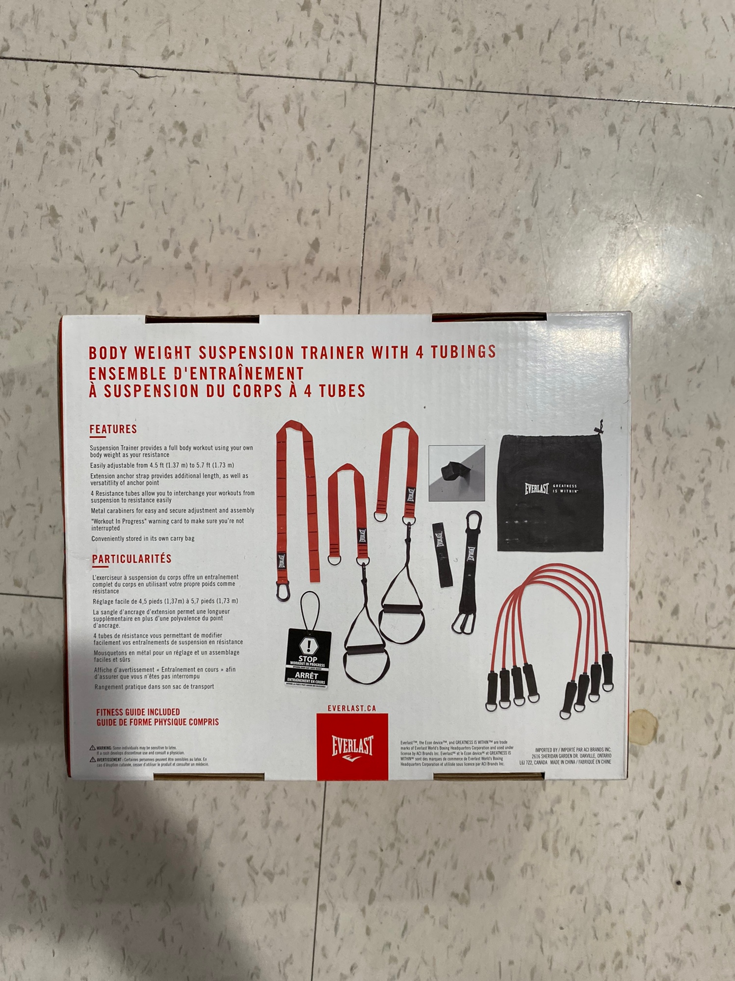 Everlast BODY WEIGHT SUSPENSION TRAINER WITH 4 TUBINGS SidelineSwap