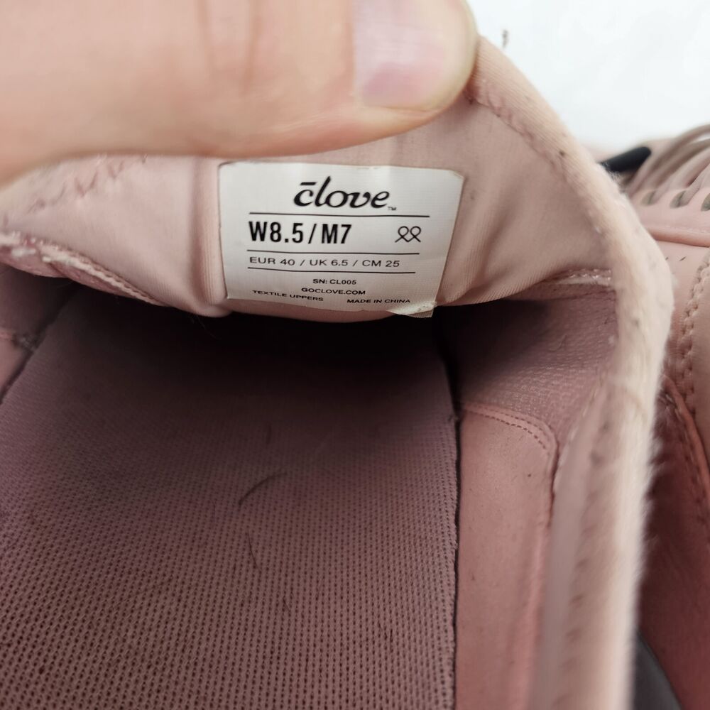 Clove Nursing Medical Essential Workers Shoes Pink Gray Bungee Lace Up