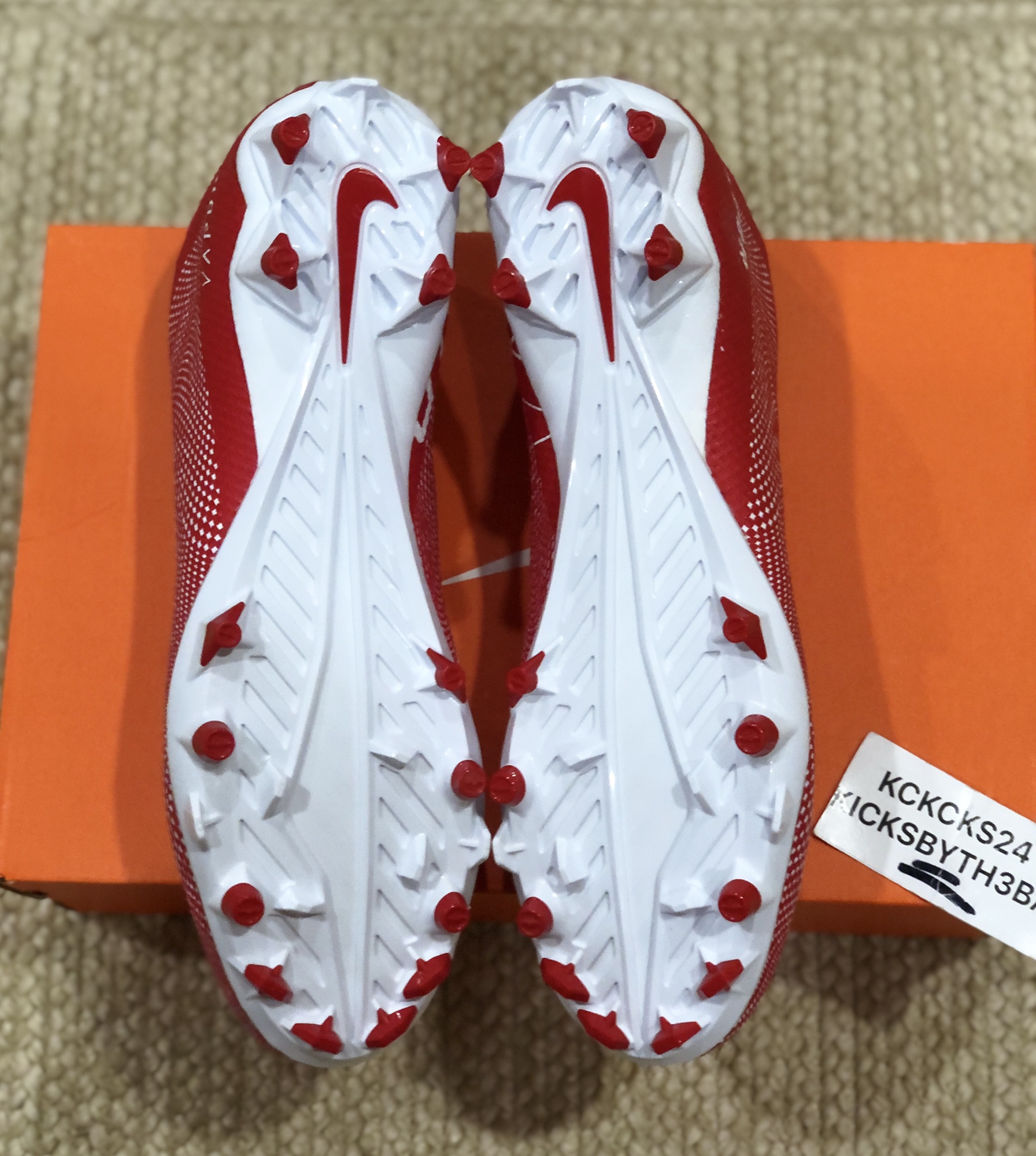 Nike Vapor Edge Team Football Cleats Red CZ2606600 Mens size 13
