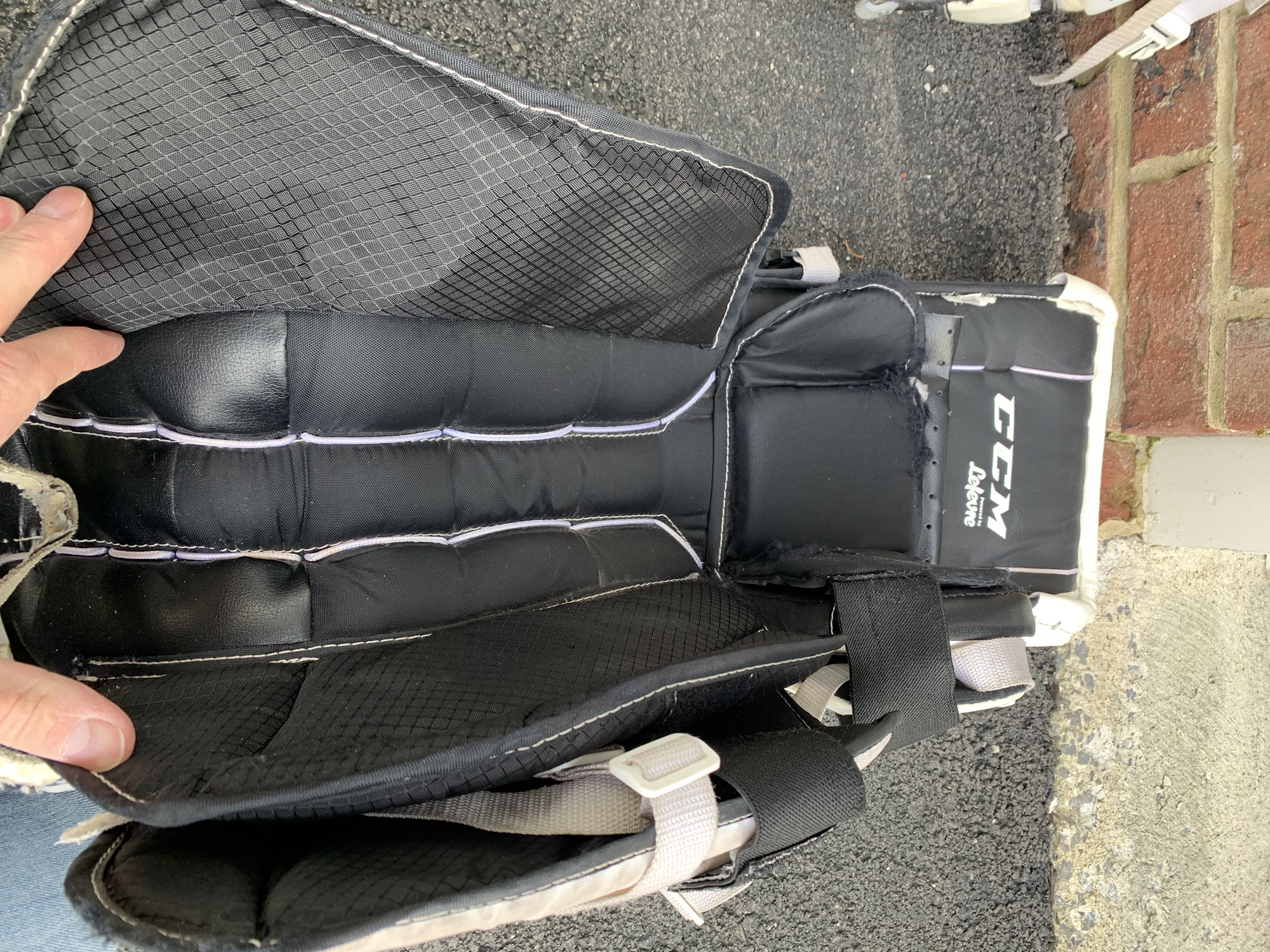 CCM Premier 1.5 goalie leg pads inline/dek SidelineSwap