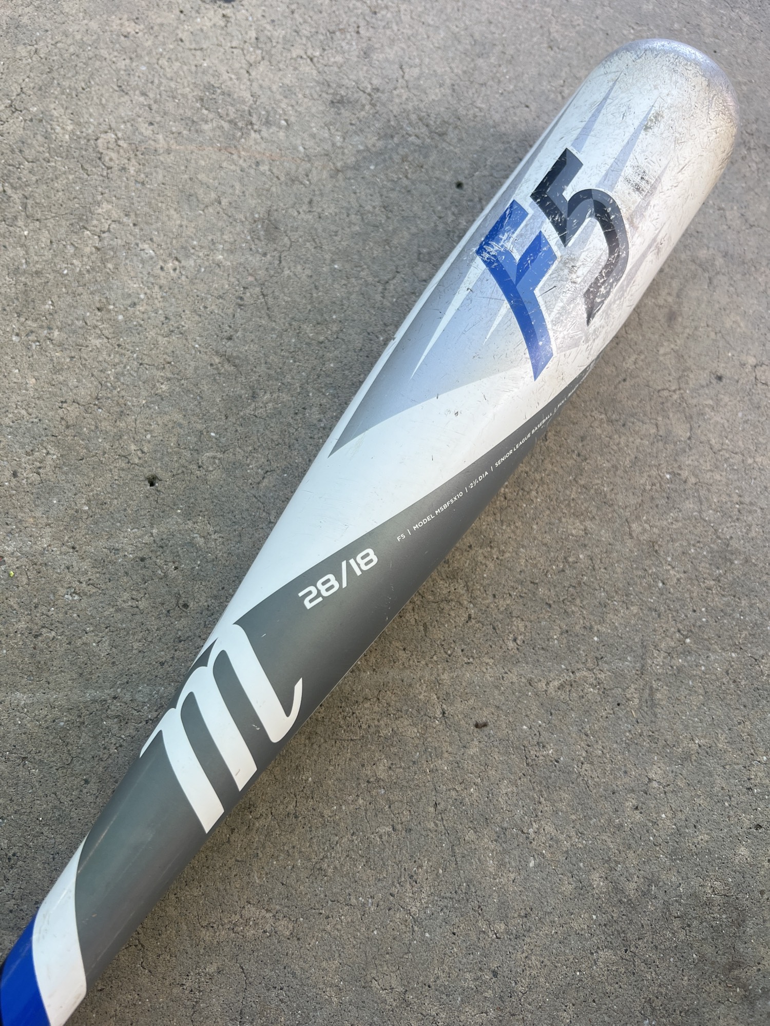 Used USSSA Certified Marucci F5 Alloy Bat 10 18OZ 28" SidelineSwap