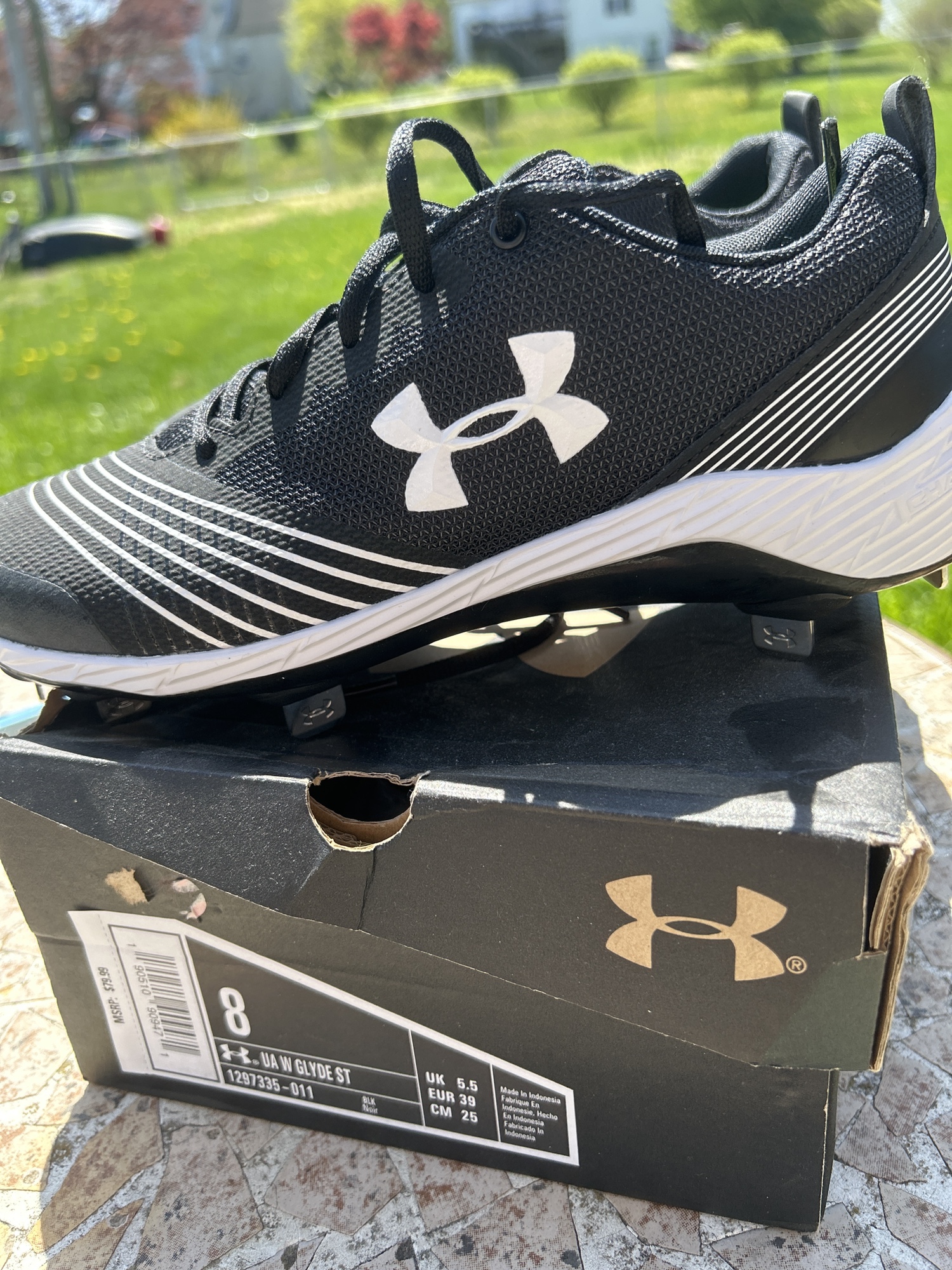 Black Adult Metal Under Armour Cleats SidelineSwap