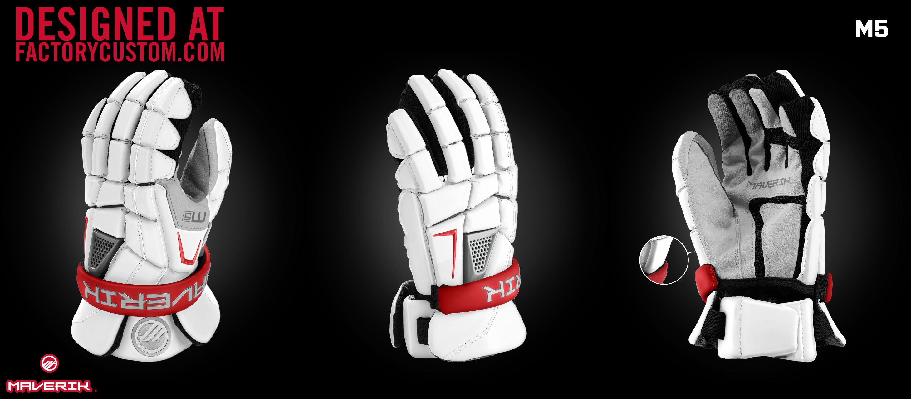New Custom Maverik M5 Lacrosse Gloves SidelineSwap