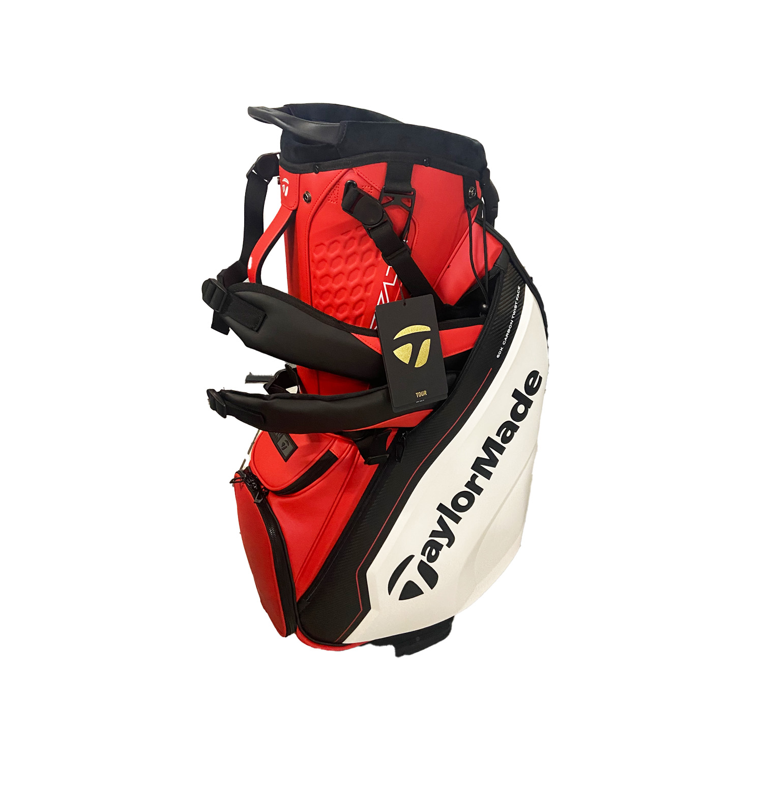 NEW 2023 Taylormade Stealth Red/White/Black Tour Stand Carry Golf Bag