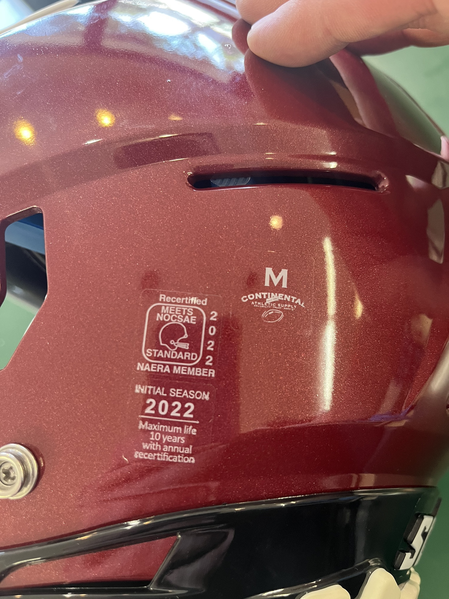 New Schutt 2022 F7 Collegiate Football Helmet Painted Metallic Maroon Size Medium SidelineSwap