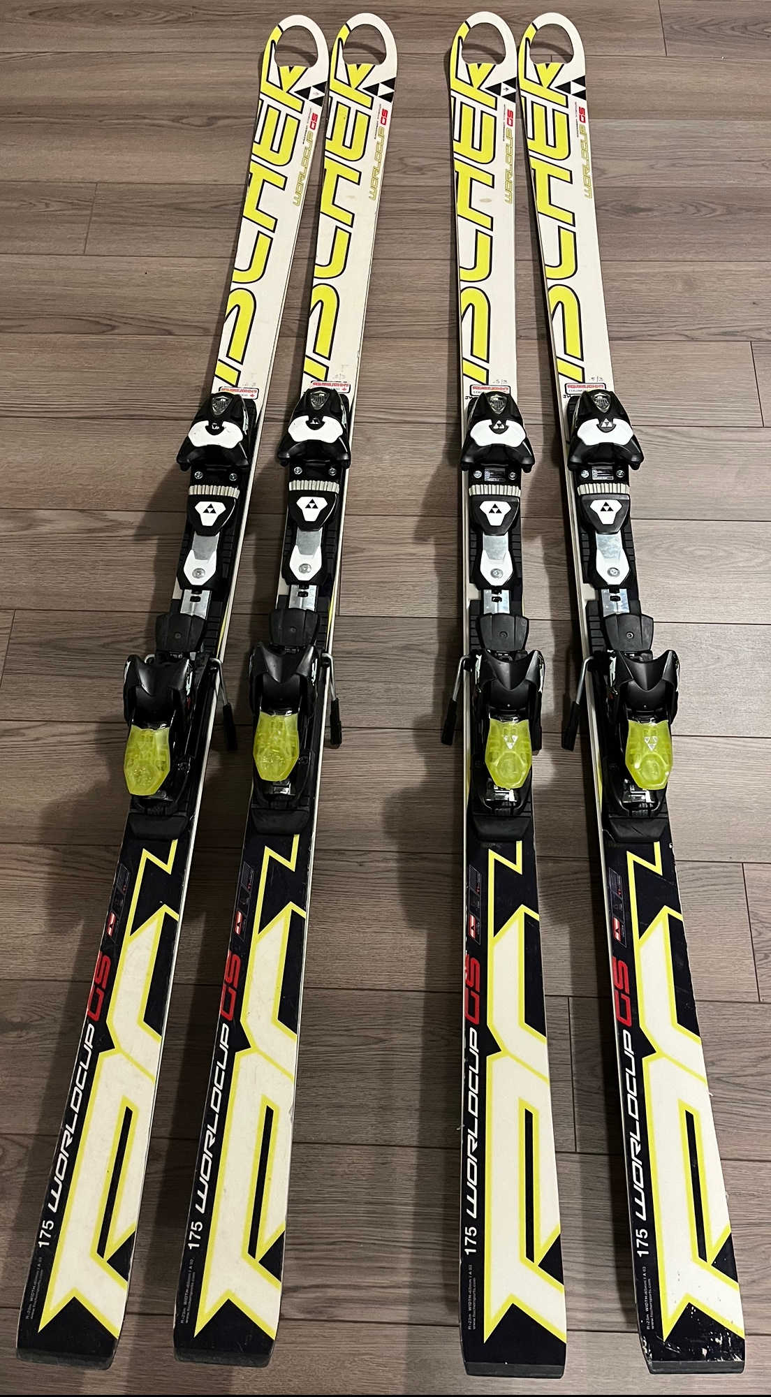 Used RC4 WorldCup Fischer GS Race Skis With Bindings SidelineSwap