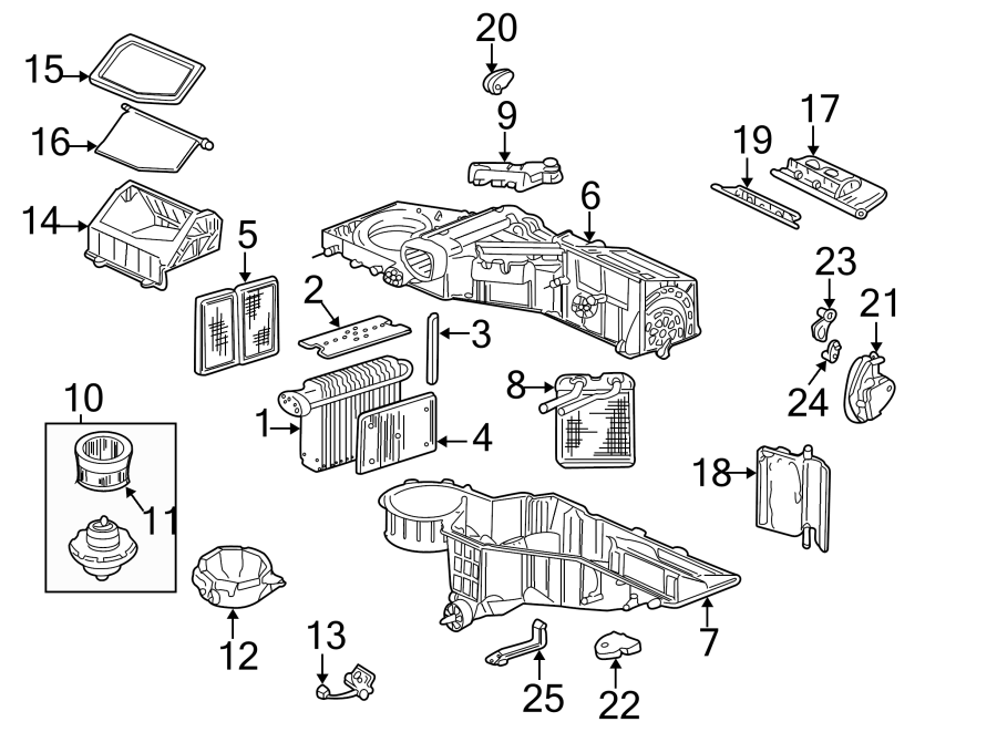 2005 Cadillac Escalade Heater Core Location