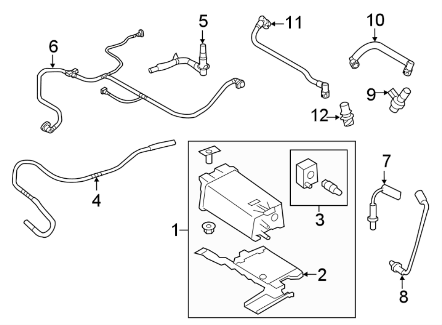 Ford Taurus Evaporative Emissions System Lines - DG1Z9S321A | Lakeland