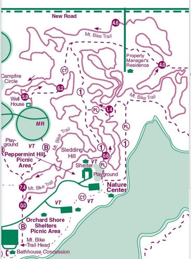 Potato Creek State Park Mountain Bike Trail in Lakeville, Indiana