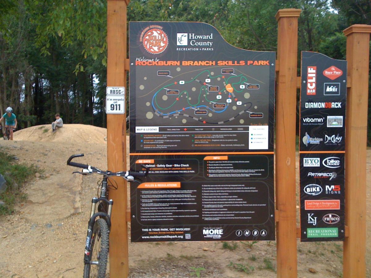 Rockburn Branch Park Mountain Bike Trail in Ellicott City, Maryland