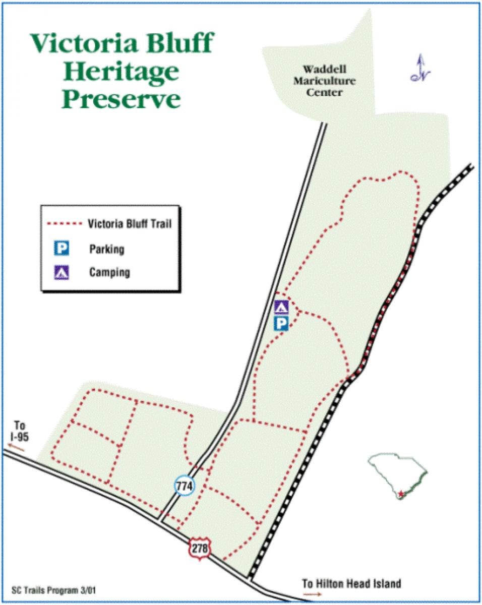 Victoria Bluff Heritage Preserve Mountain Bike Trail in Bluffton, South