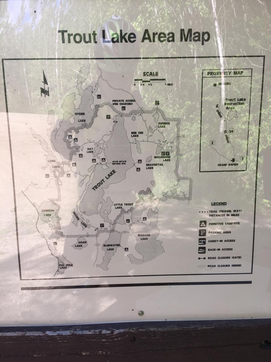 Trout Lake Mountain Bike Trail in Marcell, Minnesota