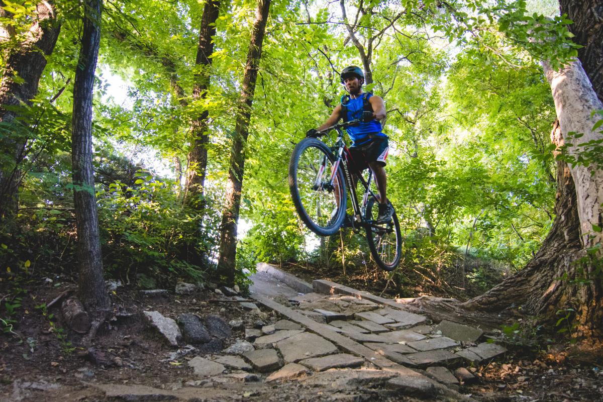 Air Capital Memorial Park Mountain Bike Trail in Wichita, Kansas