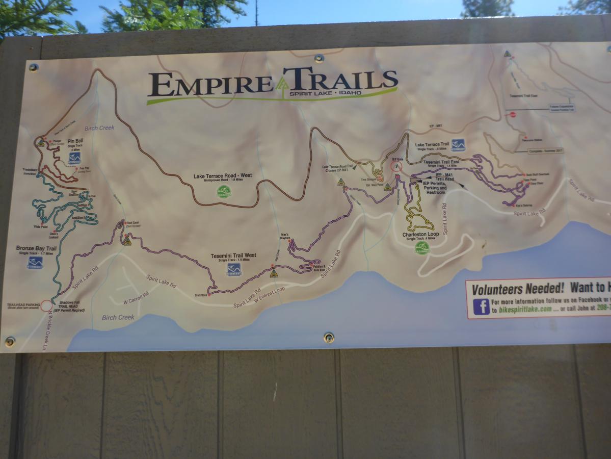Empire Trails Mountain Bike Trail in Spirit Lake, Idaho