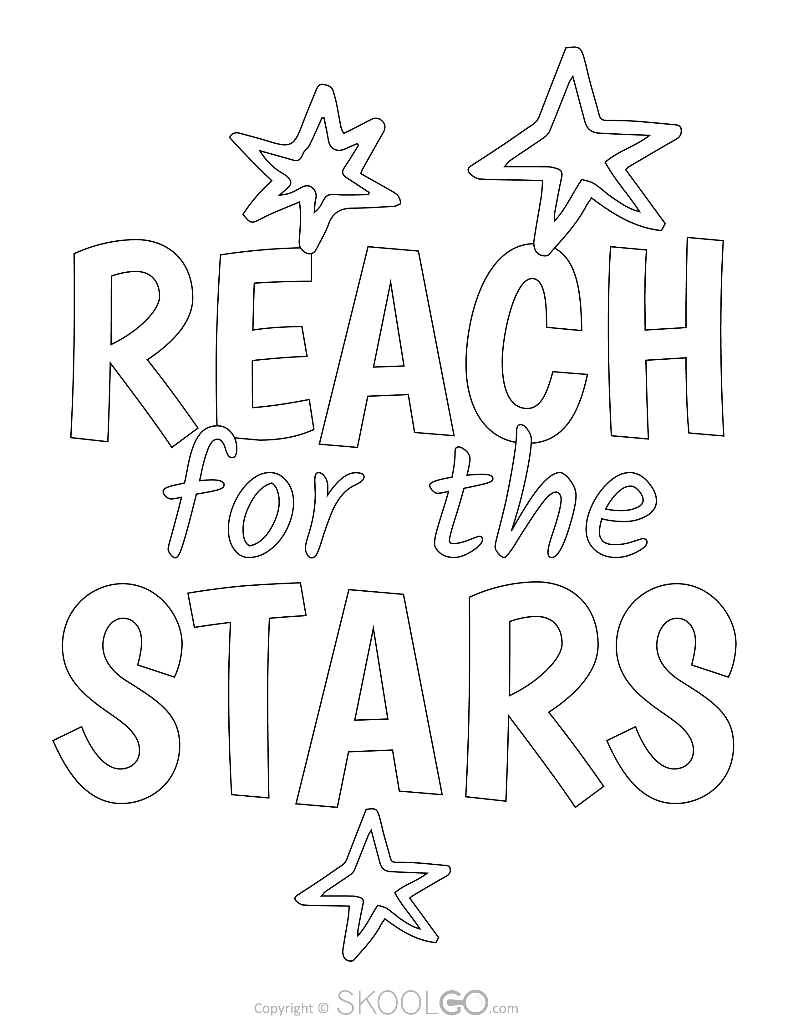 Reach For The Stars Free Classroom Poster SKOOLGO