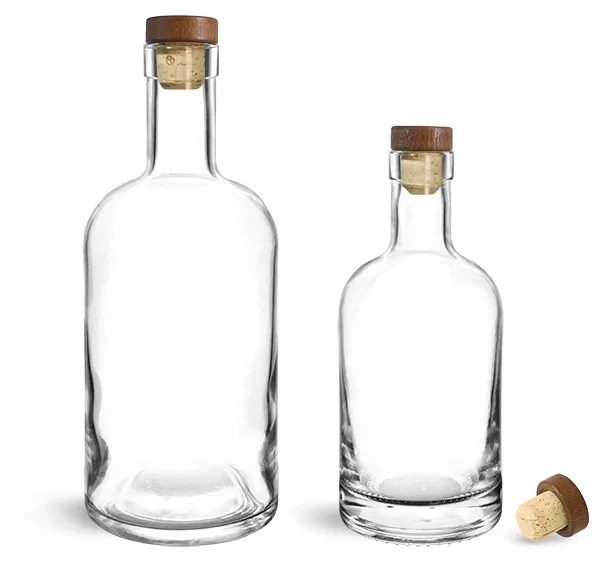 Clear Glass Swing Top Bottles