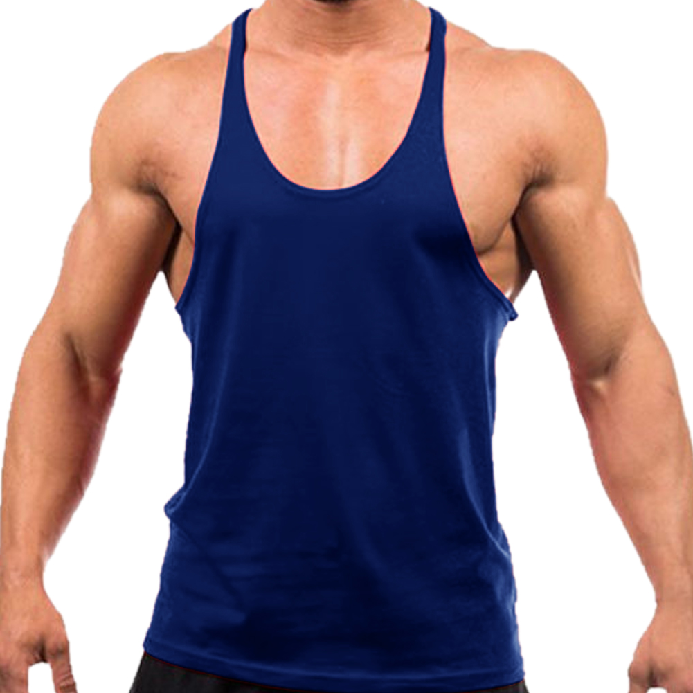 Men's Fitness Sport Vest Singlets Tshirt Bodybuilding Gym Workout Tank Top