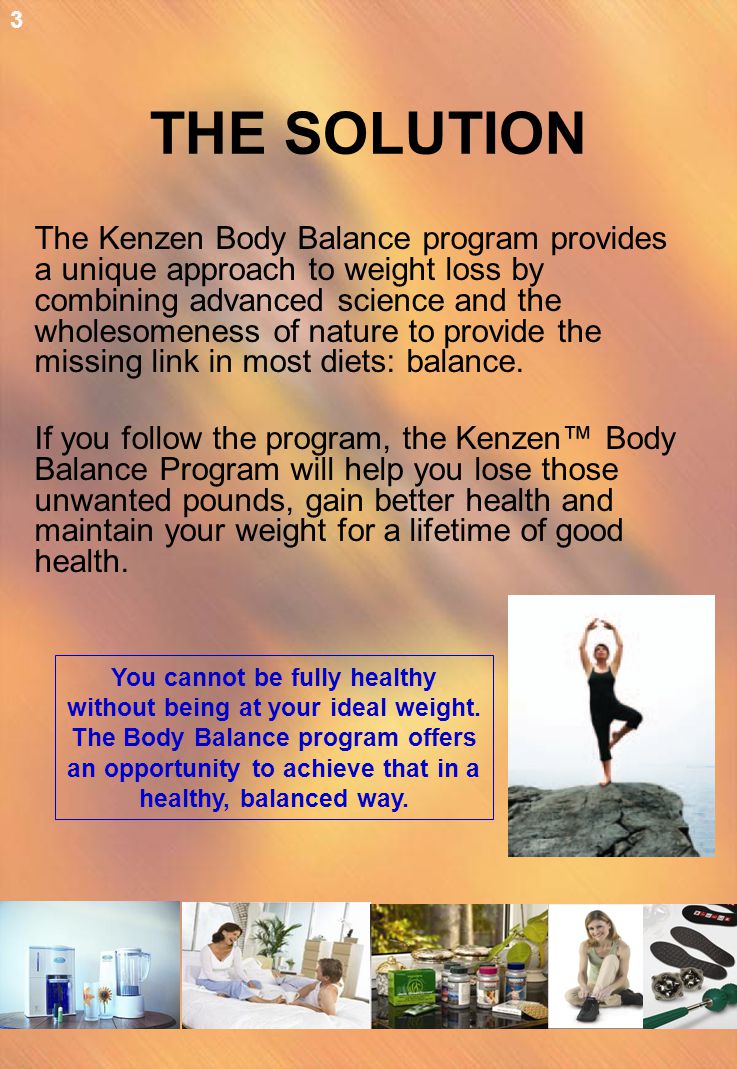 Body Balance Program How To Reach Your Ideal Weight Through A Balanced Nutritional Approach Another Step Towards Balance In All 5 Pillars Of Health Ppt Download
