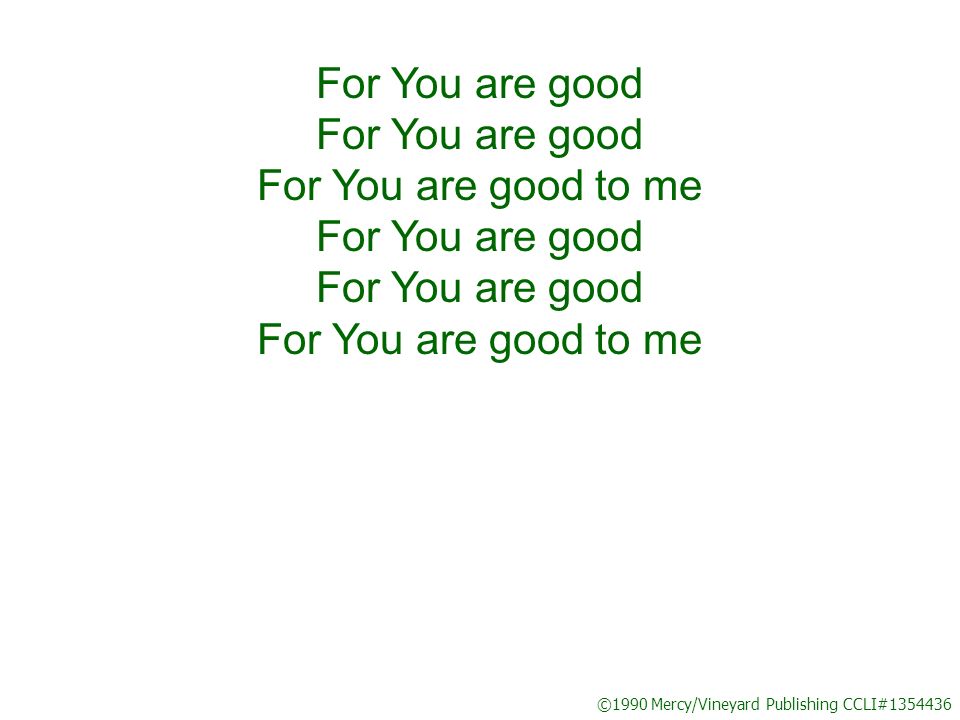 Good To Me Craig Musseau I cry out For Your hand of mercy to heal me I