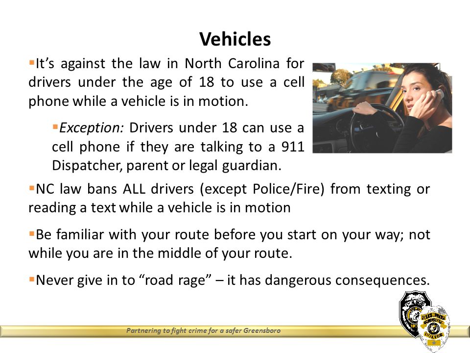 Traffic Safety Awareness. Partnering to fight crime for a safer