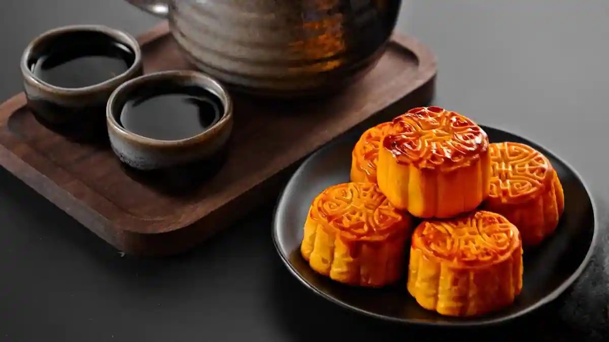 Moon Cake A Traditional Chinese Cake For The Moon Festival