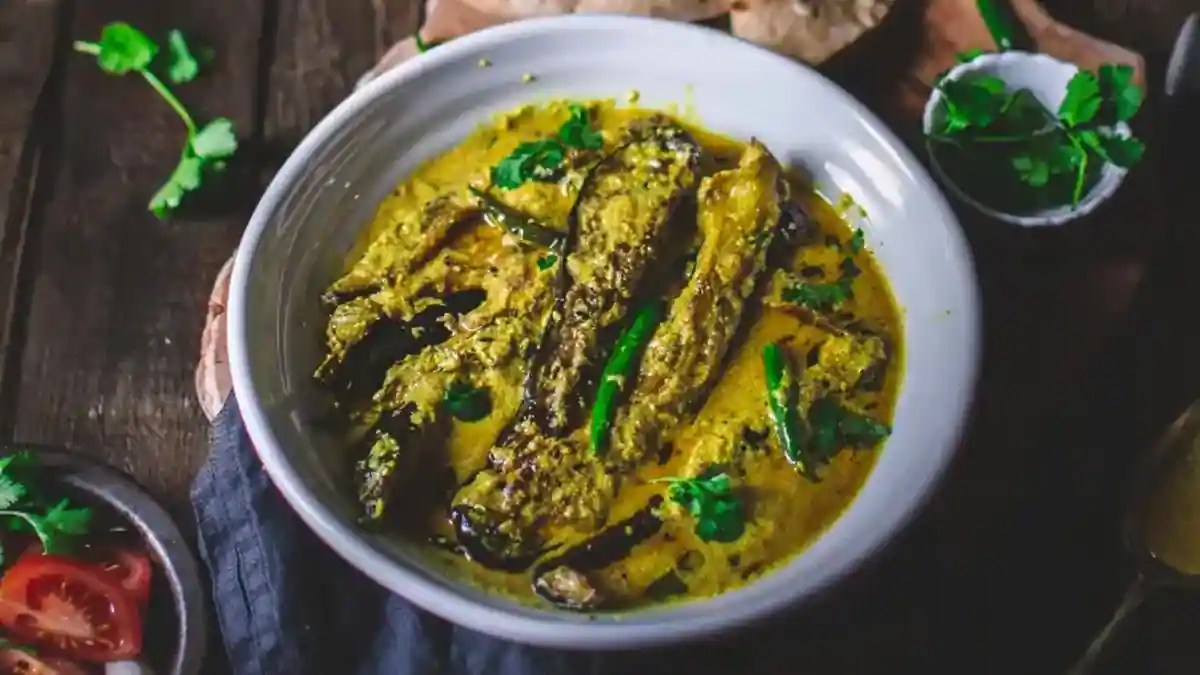 Niramish Doi Begun A Special Bengali Eggplant Dish With Curd