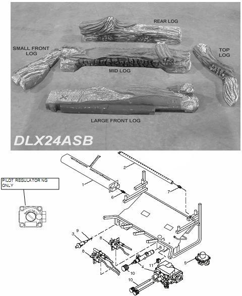 DLX24/28B MILLIVOLT (DLX24-28B-MILLIVOLT) The Cozy Cabin Stove