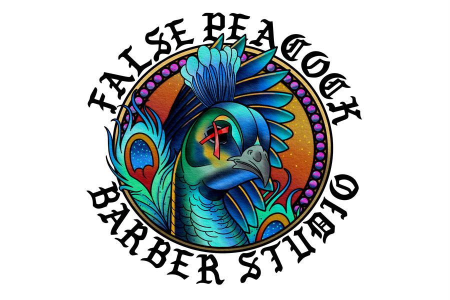 False Peacock Barber Studio UP THE METAL STEPS The Tanning Loft