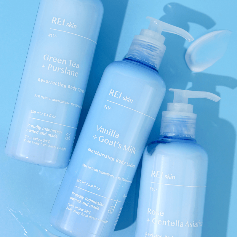 Jual Rei Skin Body Lotion / Body Serum Rose + Centella Reviving Body