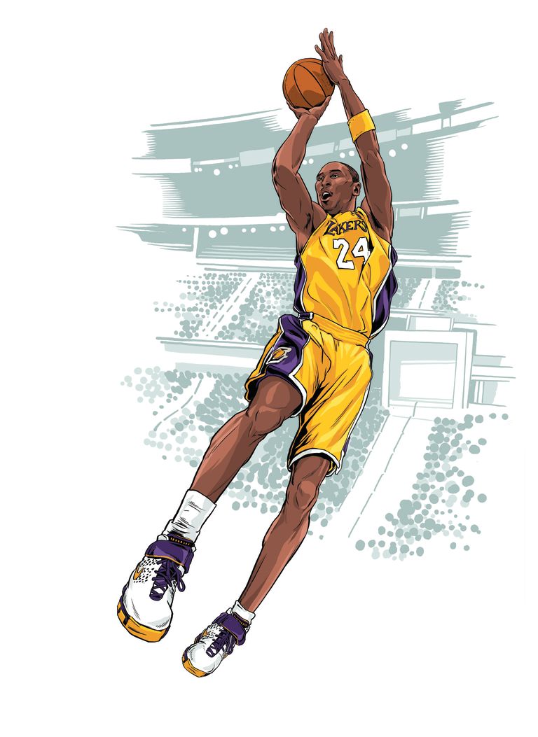 Slam Dunk Drawing Kobe Bryant Drawing Easy