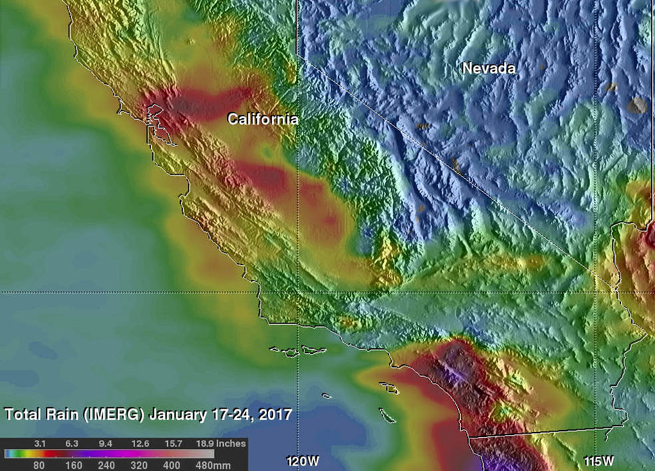NASA Observes Extreme Rainfall Over Southern California SpaceRef