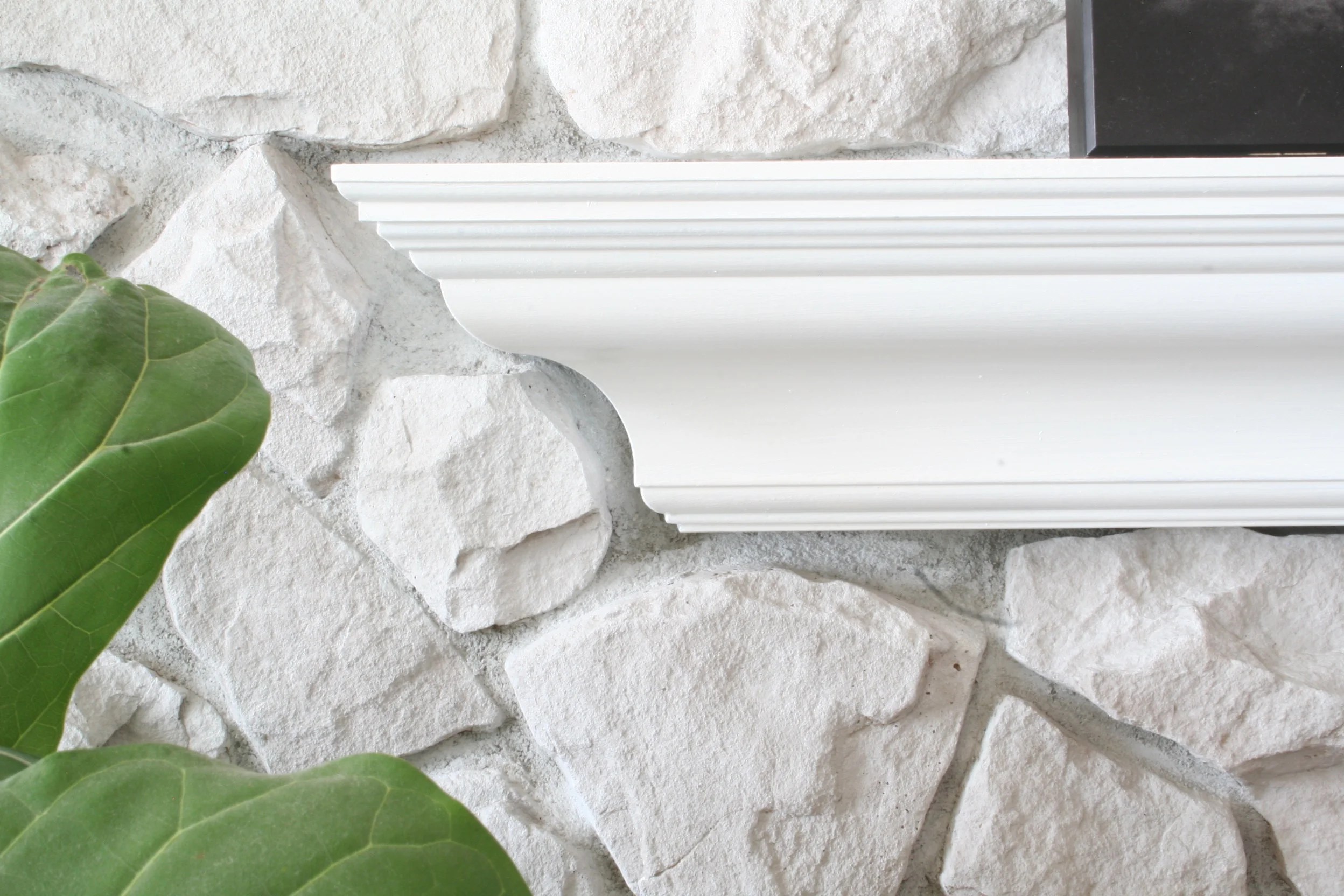 How To Whitewash Stone DIY Fireplace Makeover — Coastal Collective Co.