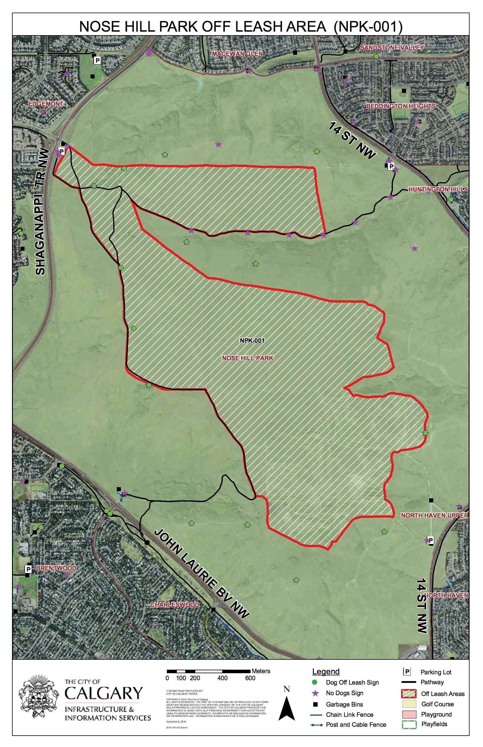 Nose Hill Park Calgary Map Nose Hill Park — Calgary Canine
