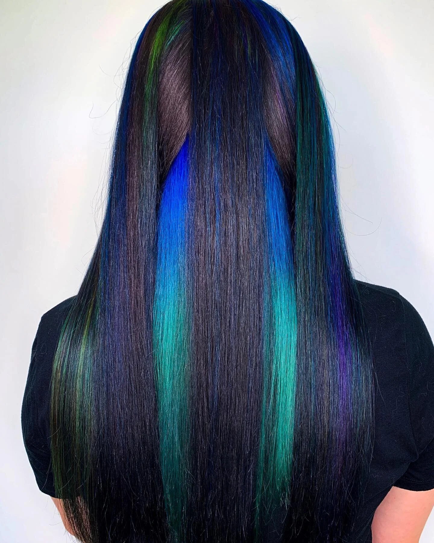 Blue And Purple Hair Tips