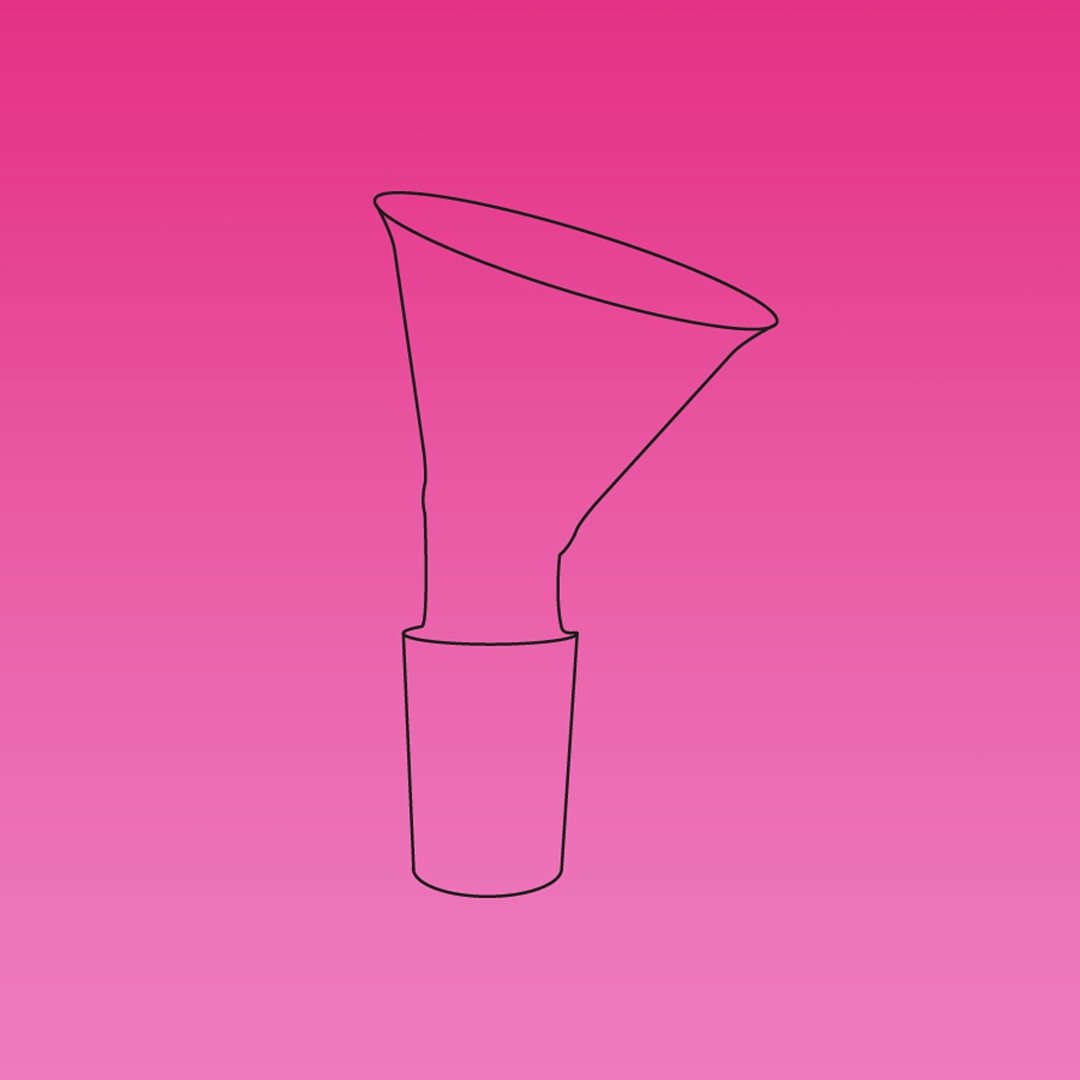 Powder Funnel, Offset With Cone And 60 Side Angle, Glass Dixon Science
