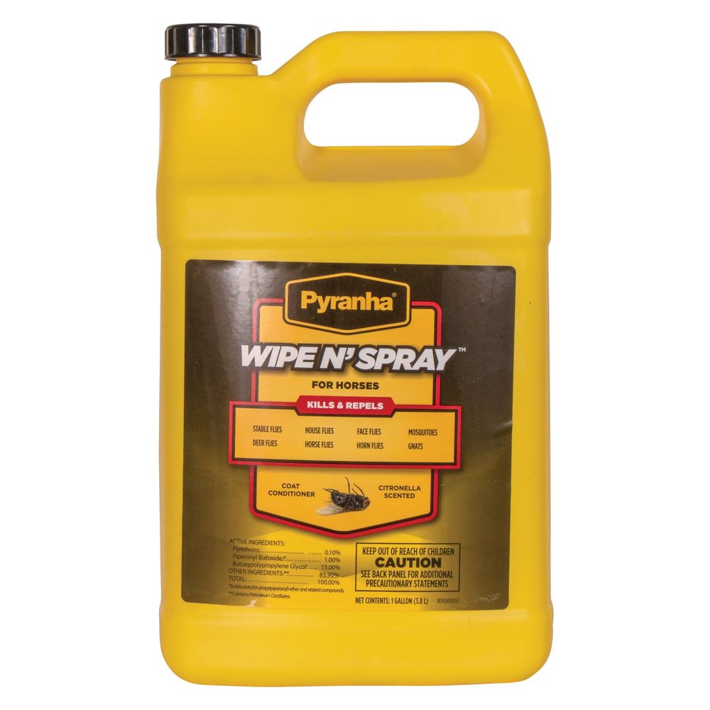 128 oz. (Gallon) Pyranha Wipe N` Spray Schneiders Saddlery