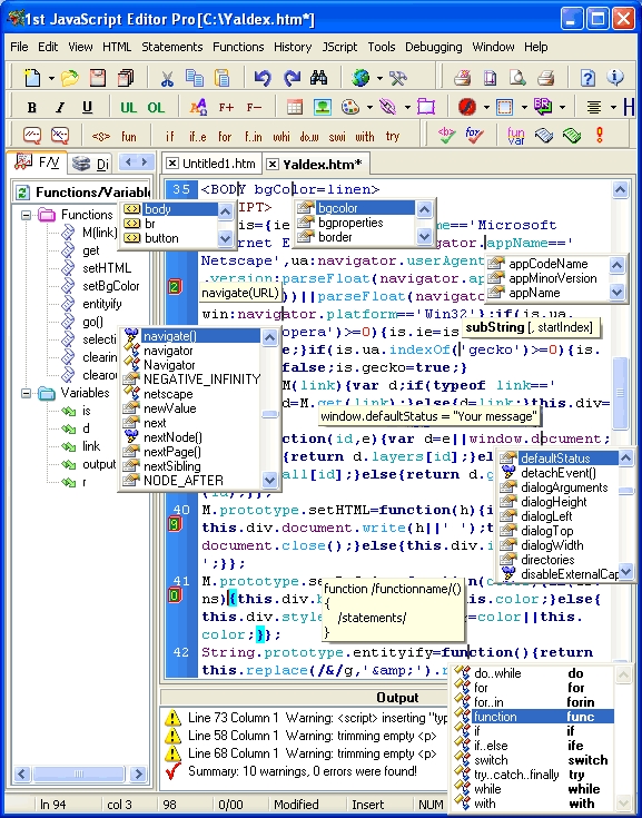 1st JavaScript Editor Pro 3.6