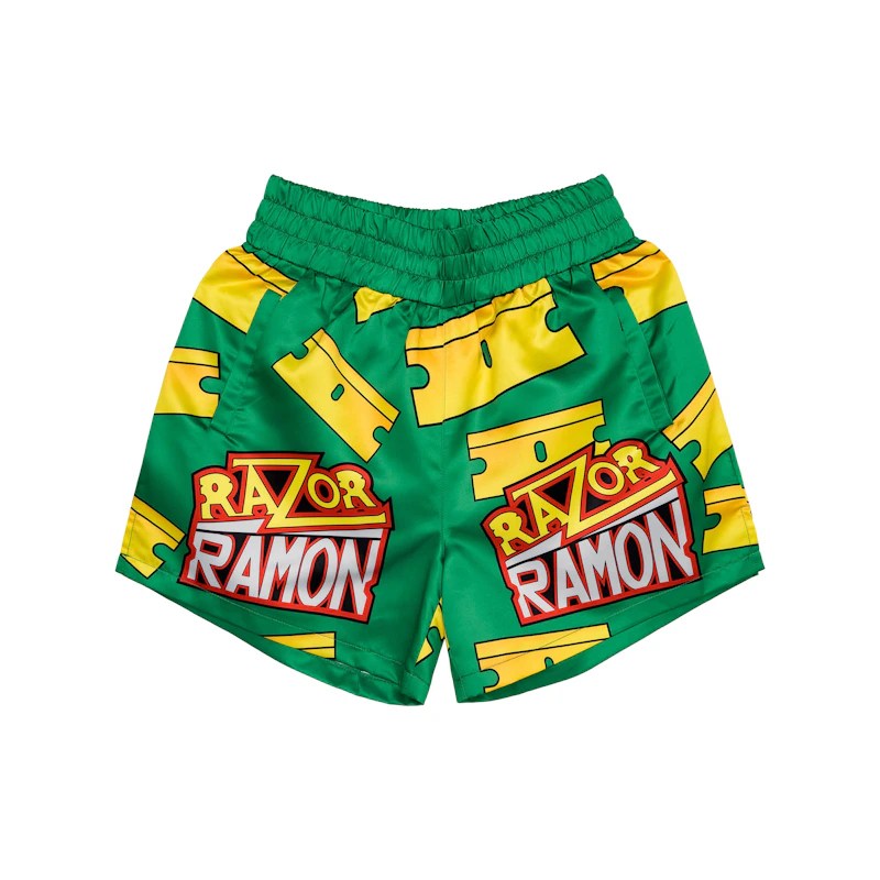 Chalk Line Razor Ramon Satin Arena Shorts Green Men's GB