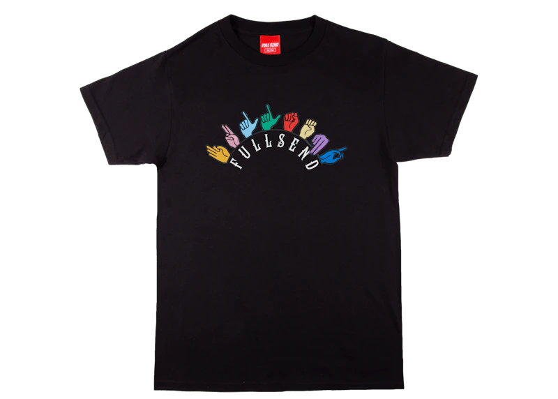 Full Send Sign Language Tee Black SS21 FR