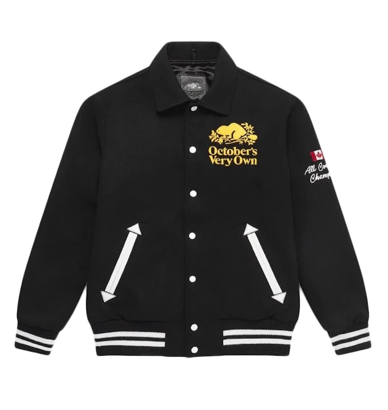 OVO x Roots Varsity Jacket Black Men's FW20 US