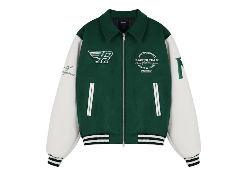 Represent Racing Team Varsity Jacket Racing Green Men's FW22 US