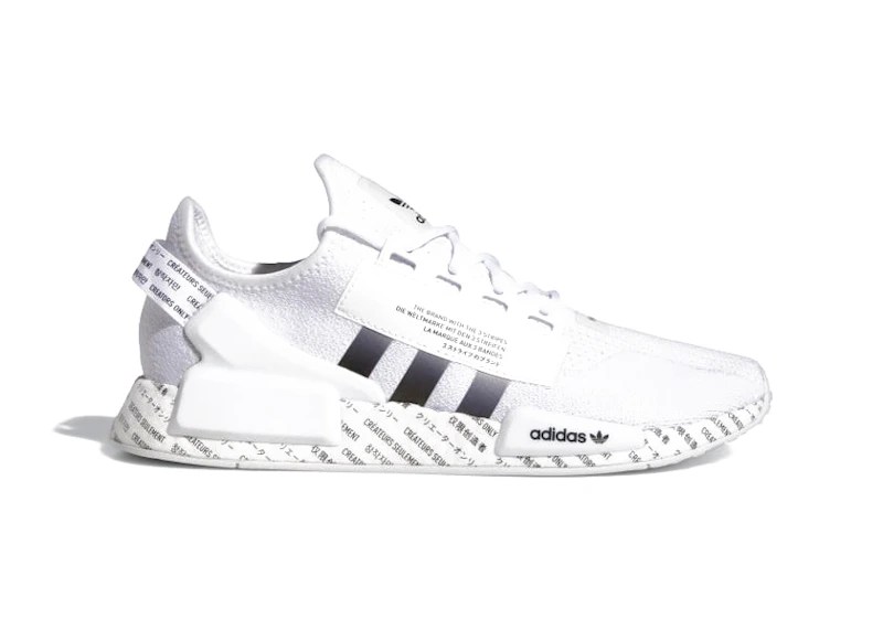 adidas NMD R1 V2 Script White Men's GX1116 US