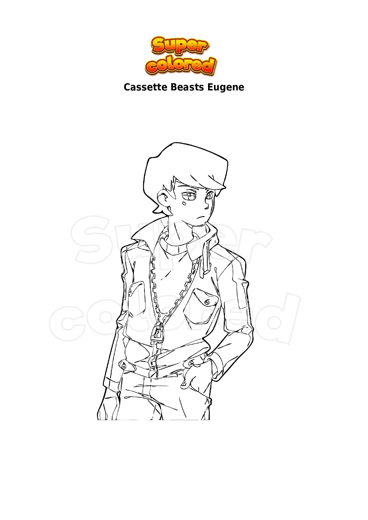 Ausmalbild Cassette Beasts Eugene