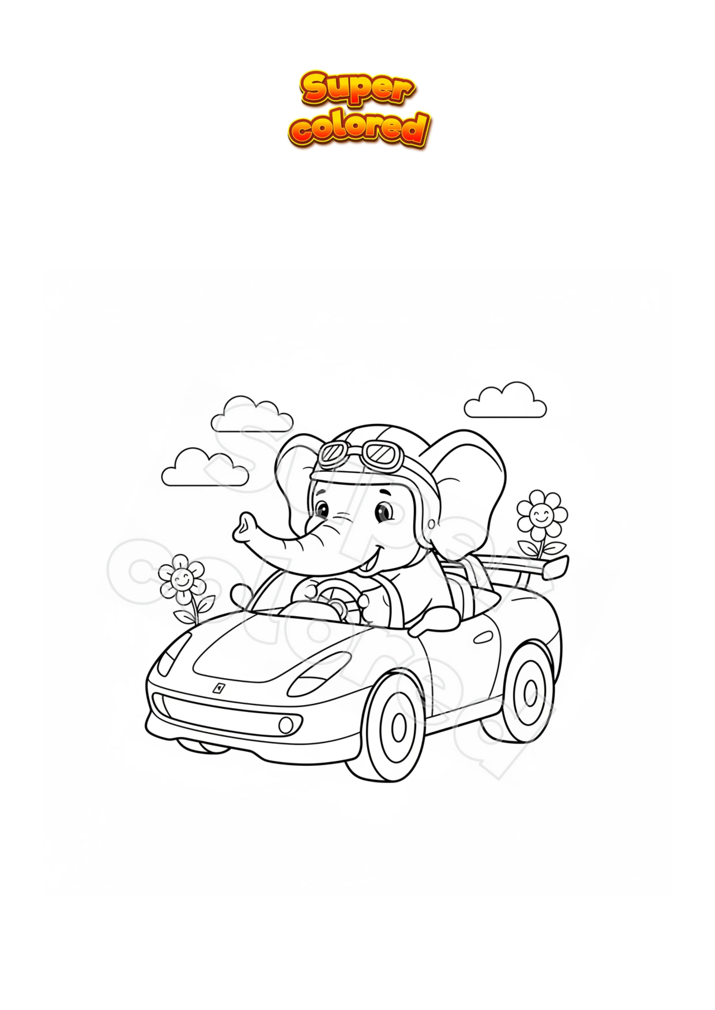 Ausmalbild Ferngesteuertes Auto