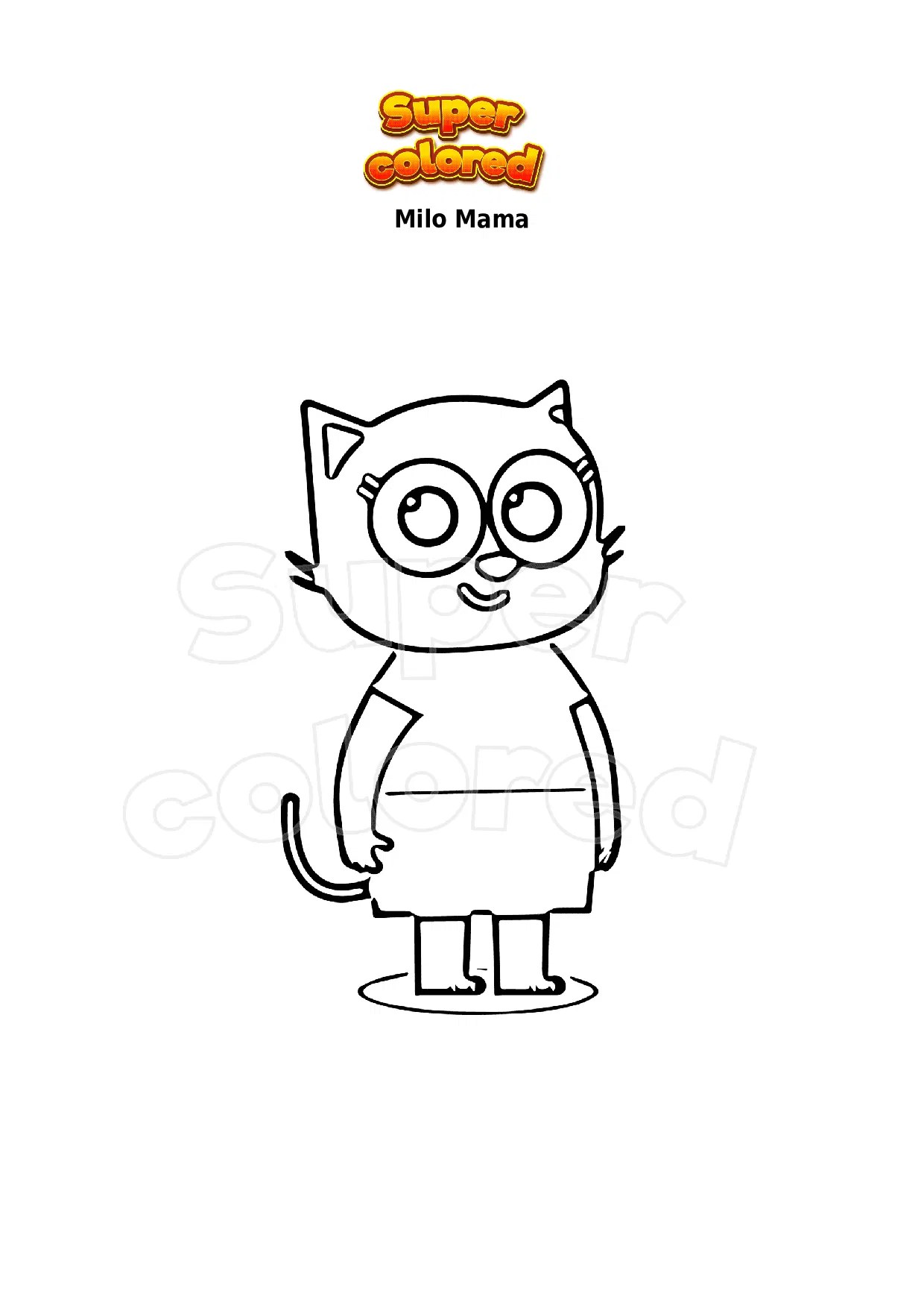 Ausmalbild Milo Mama