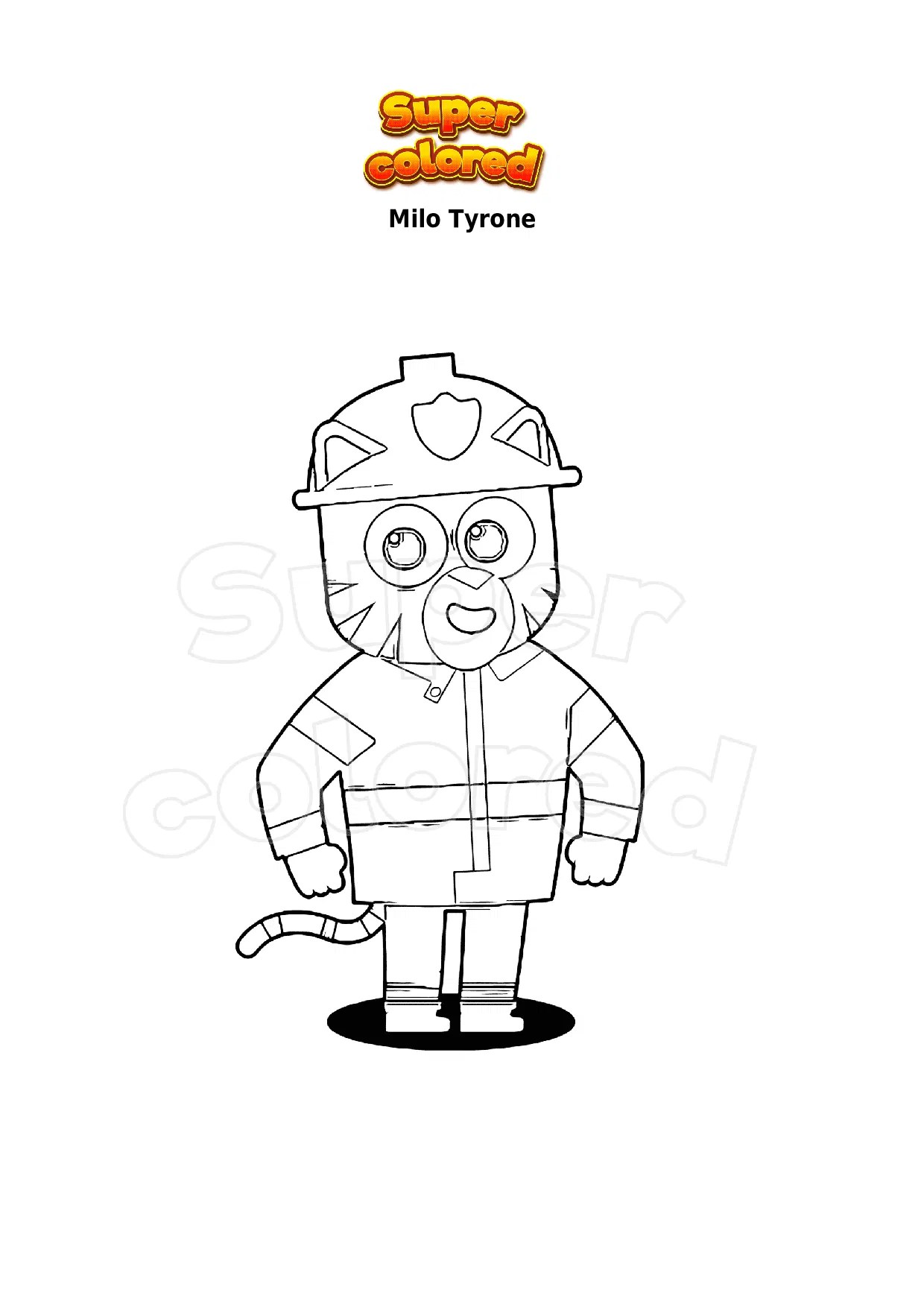 Ausmalbild Milo Tyrone