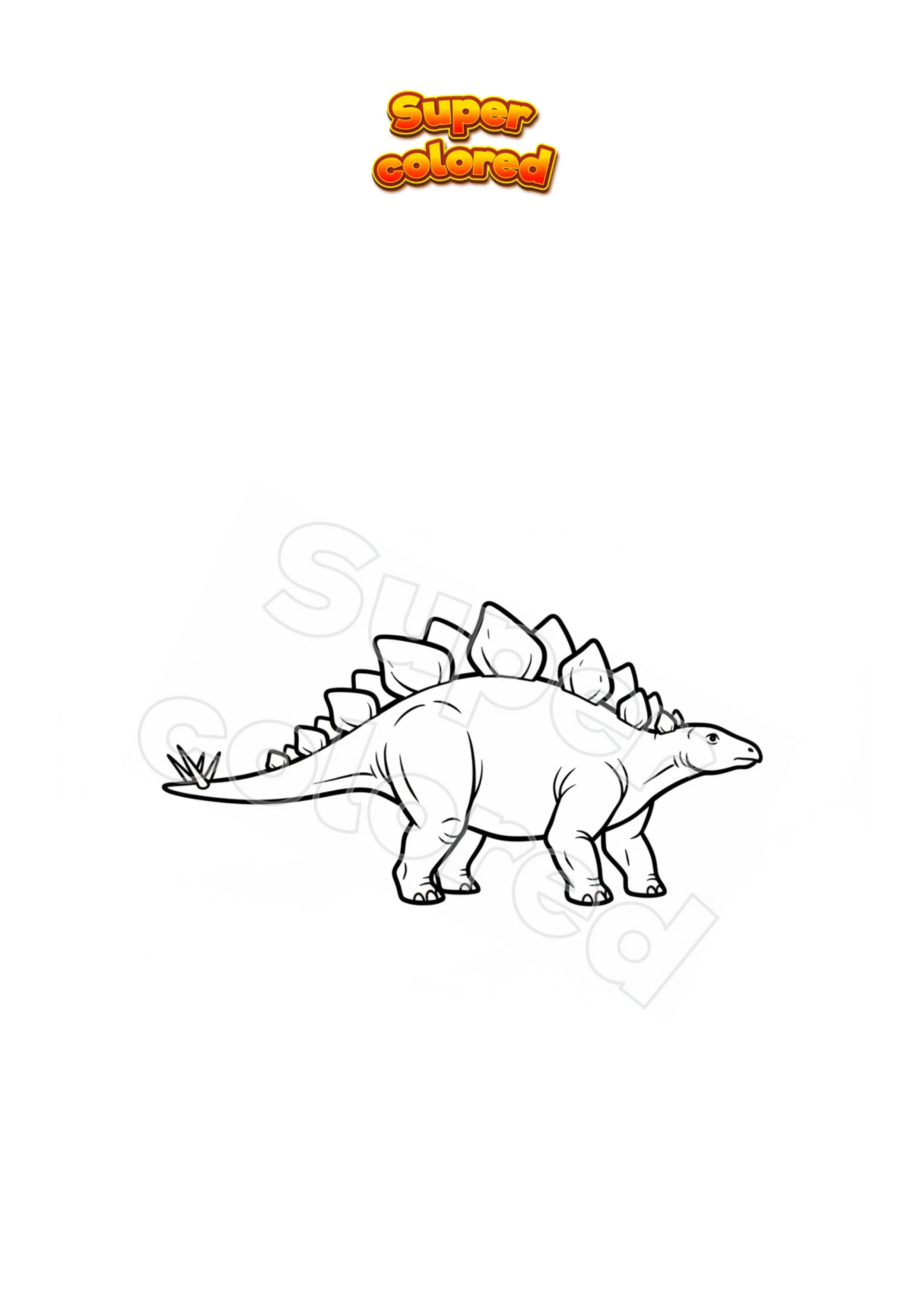 Ausmalbild Stegosaurus