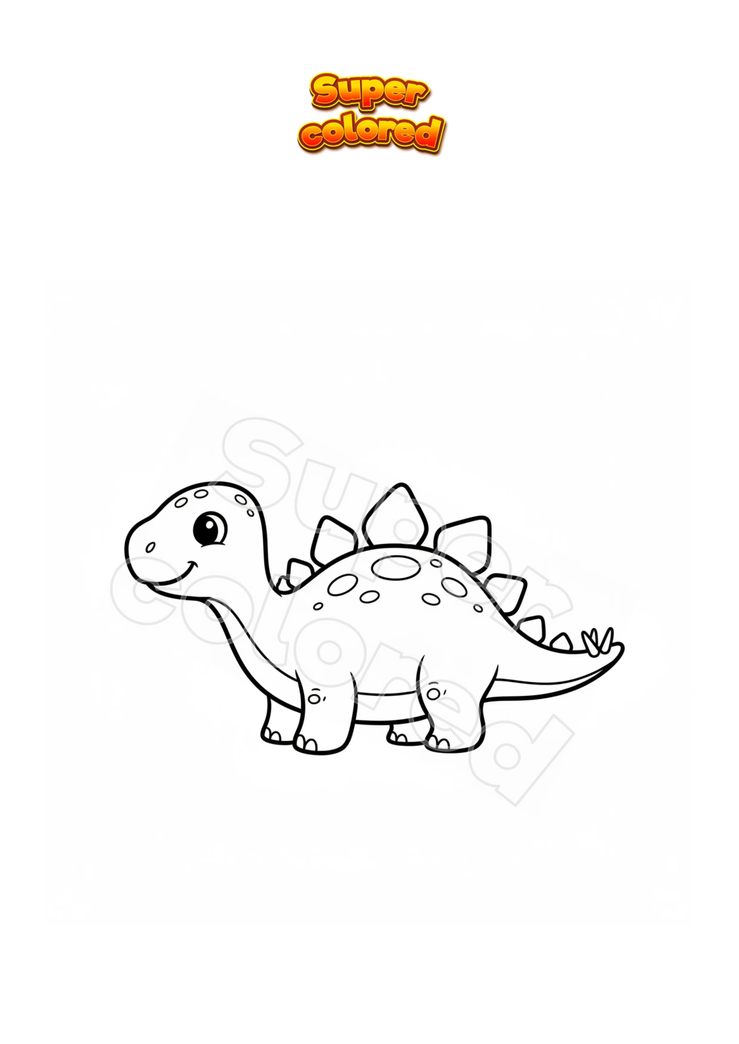 Ausmalbild Stegosaurus